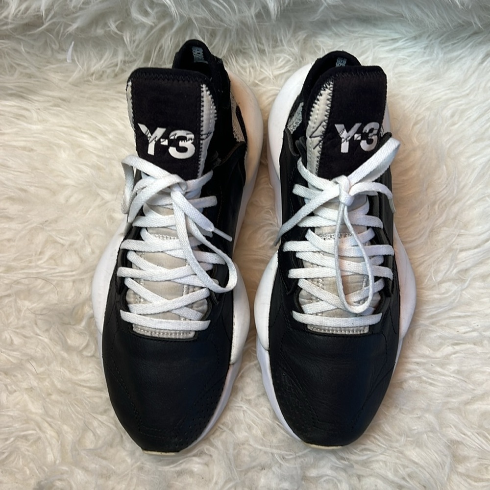 adidas Men’s Y-3 Kaiwa Black/White Chunky Futuristic Sneakers Size 8 US - Picture 5 of 17